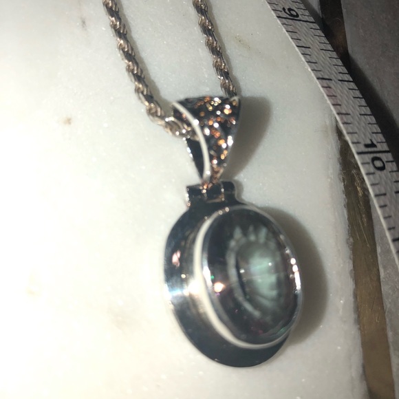 Sterling silver925 mystic topaz pendant - Picture 6 of 8